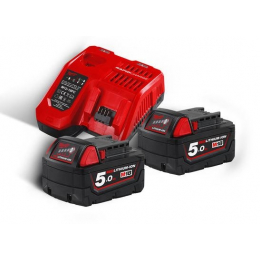 Milwaukee Pack M18NRJ-502 Avec 2 Batteries 18V 5.0Ah et Chargeur Rapide M12-18FC (4933459217)