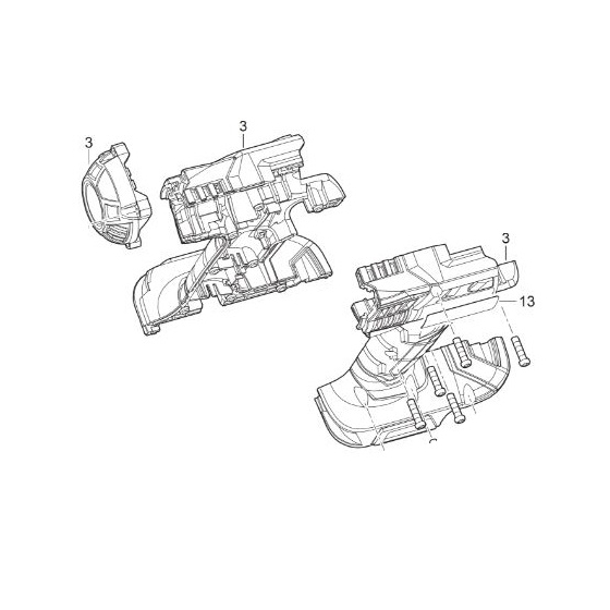 AEG 4931441344 Carter de Perceuse, Visseuse BSB18CLI et BSB18C