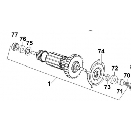 Dewalt 635994-02 Induit de Meuleuse D28116, D28117, D28133