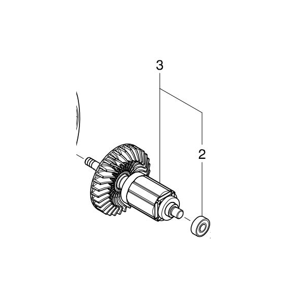 Makita 510329-1 Induit pour Meuleuse DGA504, DGA508 Makita 510329-1 Induit pour Meuleuse DGA504, DGA508