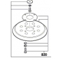 Skil 2610Z06773 Plateau de meulage ponceuse 7445