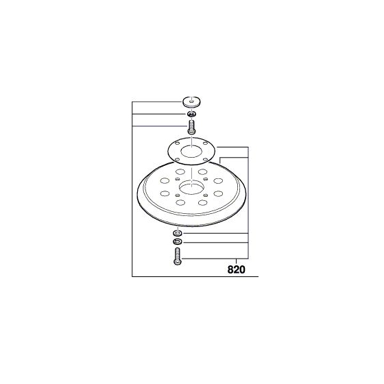 Skil 2610Z06773 Plateau de meulage ponceuse 7445