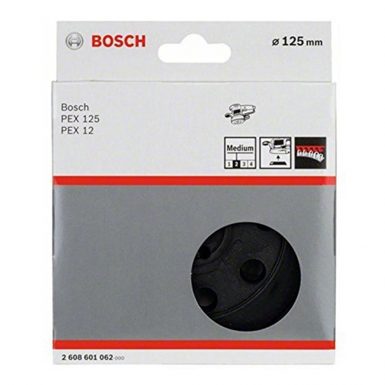 Bosch Plateau de ponçage pour ponceuse excentrique ø125mm PEX125, PEX12 et PEX12A (2608601062)