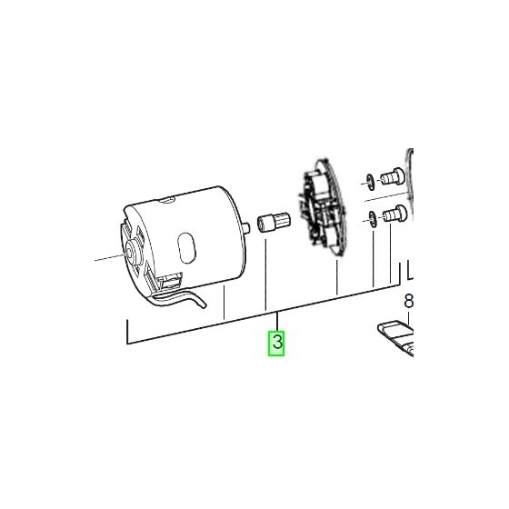 AEG 4931447194 Moteur de Perceuse, Visseuse BSS18C