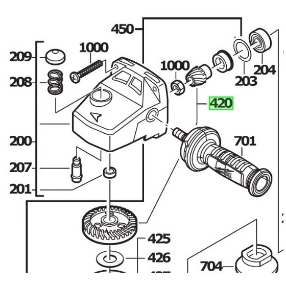 Milwaukee 4931369937 Roue conique complète de meuleuse