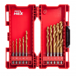 Milwaukee Coffret 10 forets métal HSS-G Red Shockwave pour visseuse (48894759)