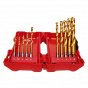 Milwaukee Coffret 10 forets métal HSS-G Red Shockwave pour visseuse (48894759)