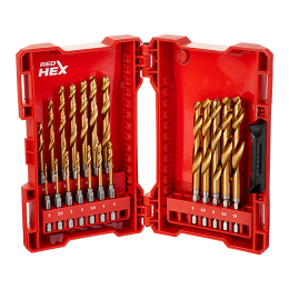 Milwaukee Coffret 19 forets métal HSS-G Red Shockwave pour visseuse (48894760)